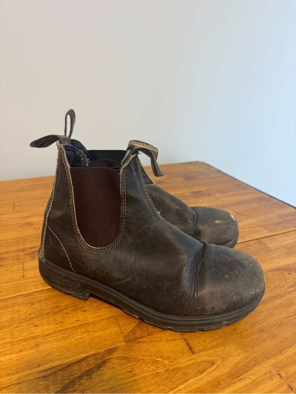 Blundstone Brown Leather Pull On Ankle Chelsea Work Boots Size 7